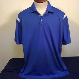 Men’s Nike Golf blue and white polo golf shirt size XL Dri-Fit